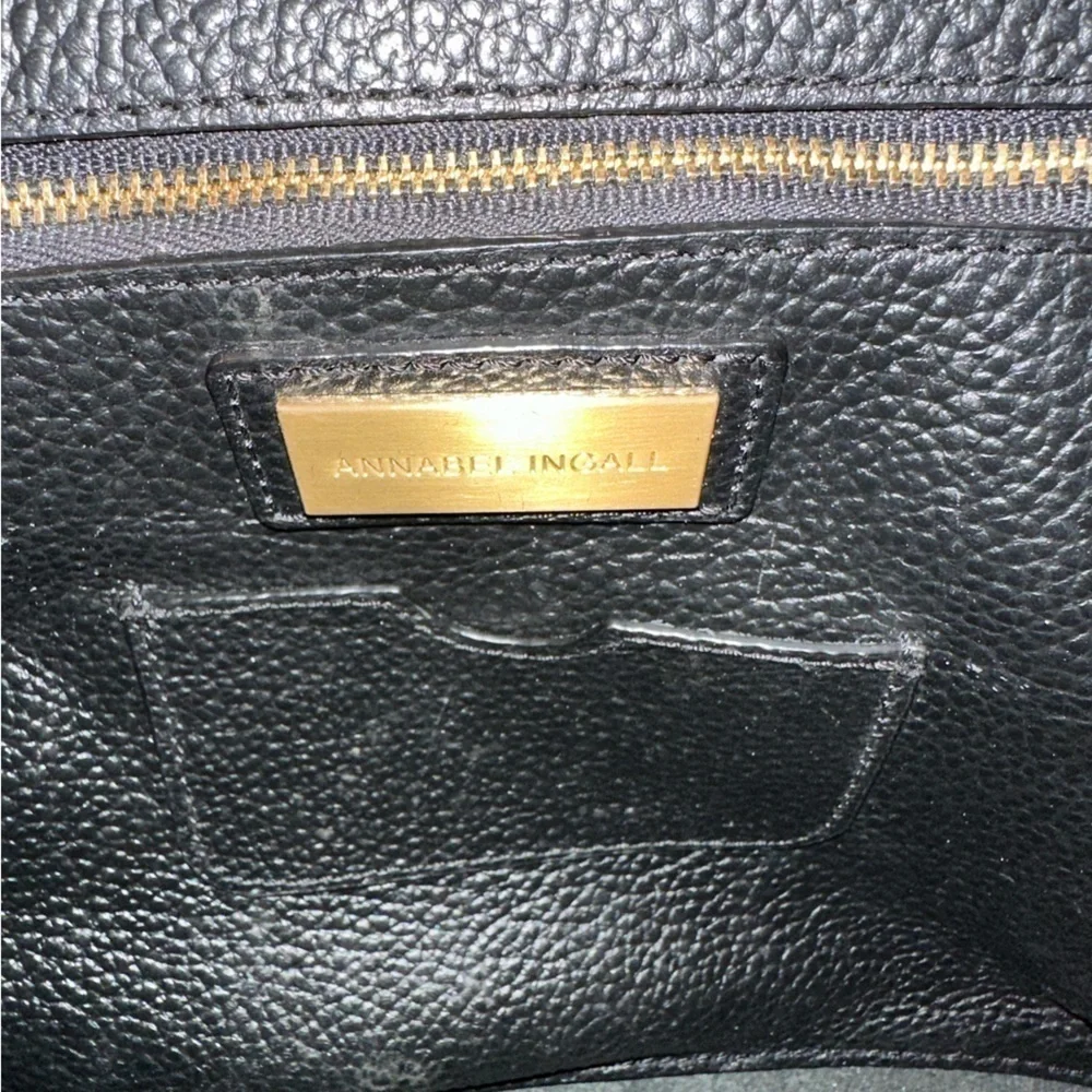 Annabel Ingall Black Pebbled Leather Annie Satchel Bag EXCELLENT